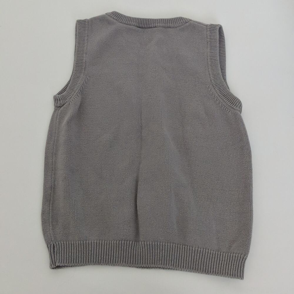 Hanna Andersson Boys Sweater Vest Size 120 6 7 Holiday Photos Grey Black‎ Red - Picture 3 of 6
